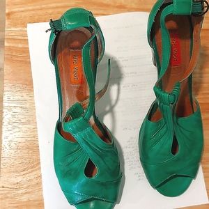 Miz Mooz sandals size 8 medium, color green